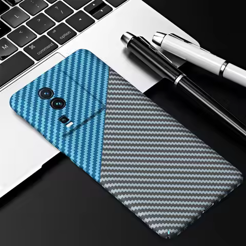 Ultra-Thin Carbon Fiber Texture Case for VIVO X60/X70/X80/X90/S10/S12/S15/S16/IQOO NEO 7 Matte Soft 
