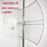 version 6 MIMO parabolic grid antenna 2x30dbi 698-3800mhz capture more signal band