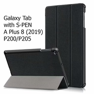 Samsung Galaxy Tab A Plus 8 (2019) P200 / P205 Leather Case Supports Smart Cover