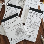 [B840] Twilight stamp paper notebook, old notes, simple notebook, tornable notebook, student message