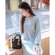 SPRING COLOR Ao Dai – CNY WOMEN'S STRAIGHT DRESS, ELEGANT 4D EMERGED SILK Brocade Ao Dai | LYNA FASH