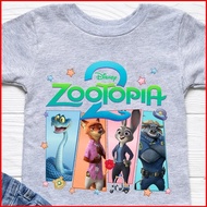 GC1 Zootopia 2 BOGO 220g thick cotton T-Shirt Kawaii Cartoon Tee 110cm-6XL GC1