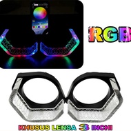 Acrylic Shroud 5D Hexagonal 3 inch Biled Projector Rgb Apps Vietnam Style Premium Quality