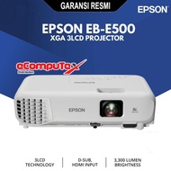 PROJECTOR EPSON EB-E500 / PROYEKTOR EBE500 XGA 3LCD VGA HDMI - GARANSI RESMI