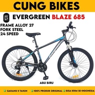 Sepeda Gunung 27.5 Inch Mtb Evergreen Blaze 685 Frame Alloy 3 X 8