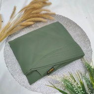 NURBANU KERUDUNG - Hijab Khimar Syari 2 Layer Polos Jumbo Pola Rata Bahan Ceruti Ukuran XL - Jilbab 