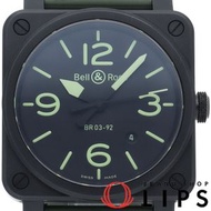 Bell & Ross BR03-92 Nightram BR03-92 BR03-92-CBL 男士腕錶，陶瓷錶殼/橡膠錶帶，黑色，成色極佳，附原廠錶盒和保固卡，二手