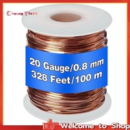 【Chuangtfx03】99.9% Dead Soft Copper Wire, 20 Gauge/ 0.8 mm Diameter, 328 Feet/ 100 M, 1 Pound Spool 