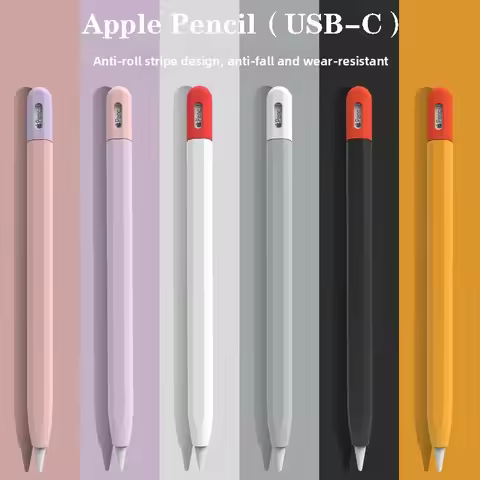 1pcs Silicon Case for Apple Pencil USB-C Protective Cover for IPad Pencil Touch Pen Grip Holder Slee