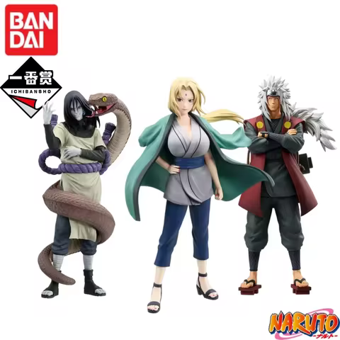 Bandai In Sock Naruto Anime Original Ichiban Kuji Orochimaru Tsunade Jiraiya Figures Model Toys Stat