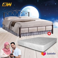 QUEEN SuperBase Queen Size Metal Bed WITH Grade AAA 8 INCHES Posture Spring Mattress Tilam