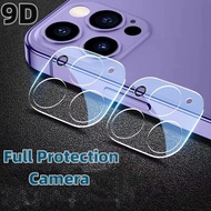 9D Full Cover High Definition Clear Tempered Glass Camera Lens Protector Compatible for IPhone 15 14