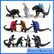 Gb 10PCS / 6PCS / 1PCS Godzilla 8CM Millennium Monster Planet ซิลิโคน ตุ๊กตา ไดโนเสาร์เคลื่อนย้ายได้