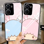 G-19 Little Twin Stars Tempered Glass Casing for OPPO A6T A77 A77S A76 A57S A6X A57 A96 A36 5G Case