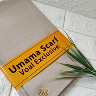 Jilbab / kerudung segiempat polos voal exclusive metal logo hijab umama scarf