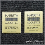 優選惹賣二手原裝進口英國Harbeth/雨後初晴 HL COMPACT 金碧書架音箱銘牌詢價