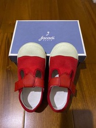 二手 Jacadi紅色帆布鞋 歐碼26 版小 內裏16cm