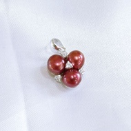 Fresh pearl silver cherry pendant