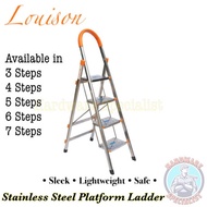 Louison Stainless Steel Household Platform Ladder [Available 3 - 7 Steps]