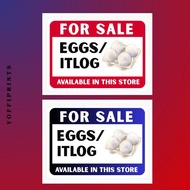 Tindahan Signage Egg Itlog For PVC and Sintraboard Sign