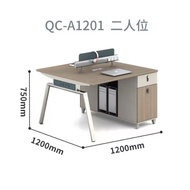 Modern Minimalist Office Desk And Chair Combination with Partition for 4 to 6 People Workstation Com