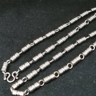 6mm Thickness Stainless Steel With 12mm Short Tubes Link Chain Amulet Necklace L70cm