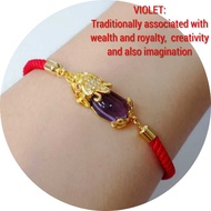 TY Jewelry 24k Plated Money Capturer Piyao Birthstone Lucky Red String Lady Bracelet Women Accessori