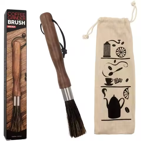 1 Pc Coffee Grinder Brush Coffee Machine Cleaning Brush Natural Boar Bristles Espresso Machine Clean