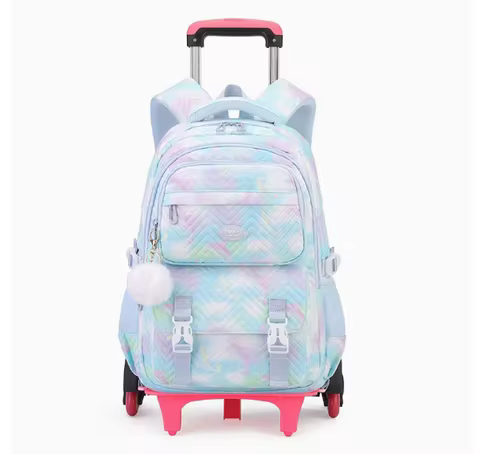 Girls School Wheeled Backpack Bag School Rolling Backpack for Girl School Trolley Bag Elementary Mid