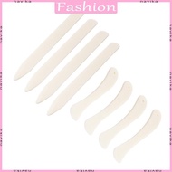 NAV 8Pcs Leather Creasing Tool Bone Folder for Leathercraft Burnishing Bookbinding