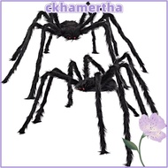 CKHAMPH Halloween Giant Realistic Spider, Tricky Simulation Decoration Large Black Spiders,  Plush S
