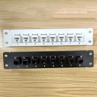 BT 8-Port CAT5e Shielded Patch Panel 10G Ready Metal Housing Color-Coded Labeling