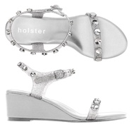 Holster Halo Wedge Clear Glitter HST466CG รองเท้าแตะส้นสูง