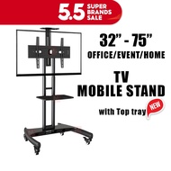 LOCAL STABLE TV Mobile Stand with Roller TV Stand TV Mobile Cart with Wheels  32 to 75 inch TV Mount TV Bracket AVA1500