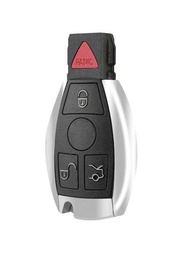 2 3 4 按鈕智能遙控汽車鑰匙外殼套裝,用於奔馳w203 W204 W205 W210 W211 W212 W221 W222 A B C E G R S 類gl Sl Ml Cl Slk Bga 2000+,可更換未切割的鑰匙片
