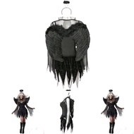 Women's Halloween Dark Angel Devil Costume Fancy Dress Ghost Cosplay Bar Party