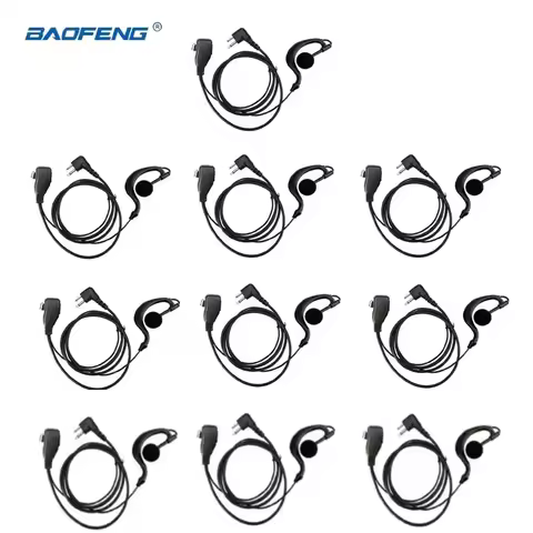 10pcs 2-pin Earpiece Hook PTT Mic Microphone Headset For Moto EP450 EP350 CP040 GP300 GP88S GP2000 C