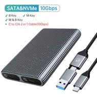ORICO เคส M2อลูมิเนียมฟรีเครื่องมือ NVMe SSD 10Gbps PCIe Type C เคส SSD M.2 NVMe M เคสโซลิดสเตทไดรฟ์