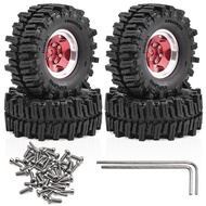 1.3 Beadlock Wheels and Tires for RC Crawler Car 1/18 TRX4M FCX18,1/24 SCX24 FCX24,RC Truck Wheels a