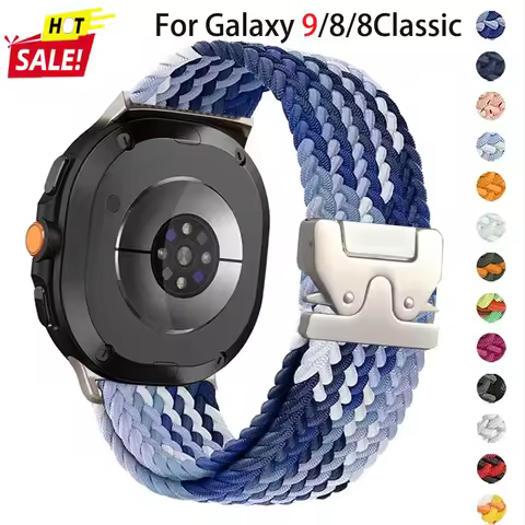 Nylon Braided Strap for Samsung Galaxy Watch 9/8 40 44mm/8 Classic Band Parachute Buckle Belt Bracel