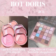 Blush with integrated highlight, 3C.E Shadow Palette 25 new versions, BOT DORIS accessories