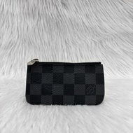 Louis Vuitton N60155黑灰棋盤格鑰匙零錢包