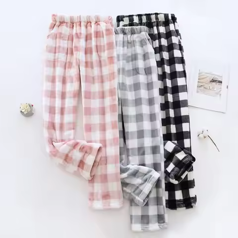 Winter Plush Sleeping Women'S Trousers Loose Casual Harem Pants Spring Summer Home Pajamas Pant Slee