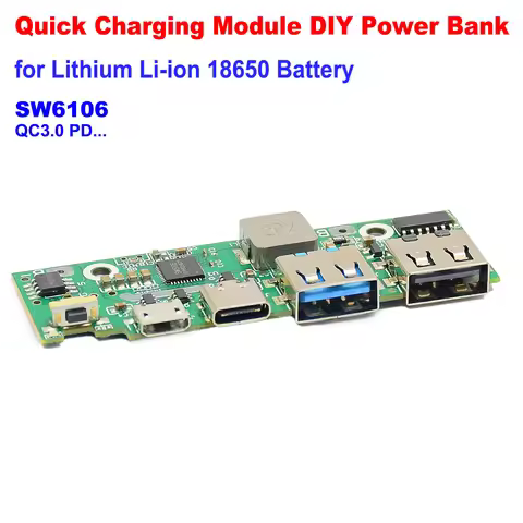 SW6106 USB Type-C QC 3.0 PD Quick Charging Board 5V 9V 12V Fast Charger module for Lithium Li-ion186