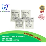 Reverse Curve NiTi Wires (.016, .016x.016,) | 2 pcs. per pack