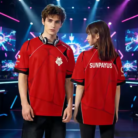 G2 Esports Club Jersey CS2 HUNTER HEAVYGOD Summer Breathable Training Apparel Customizable Crew Neck