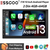 ESSGOO 4GB+64GB 10/9/7 inch Universal Android Car Stereo Bluetooth/GPS/FM/Wifi/Touch Screen Car Head