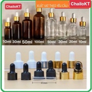 Glass serum bottles (SET 10 SP) 20ml 30ml 50ml (Refilling bottles)