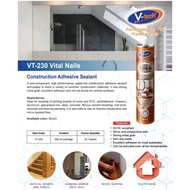 readystock VTECH Vt230 Vital Nails Construction Adhesive Sealant Wainscating(brown) maxbond