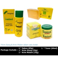 4 In 1 Authentic Temulawak Set Day and Night Cream Whitening Cream 15 grams + Sabun 85 grams + Toner